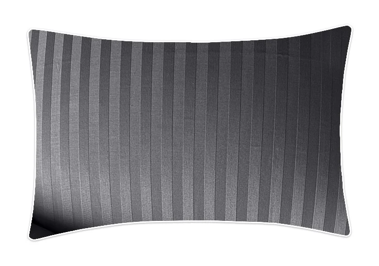 Poszewka adamaszkowa SAN ANTONIO grafitowy z białą lamówką