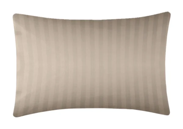 Poszewka adamaszkowa SAN ANTONIO macchiato beż z białą lamówką