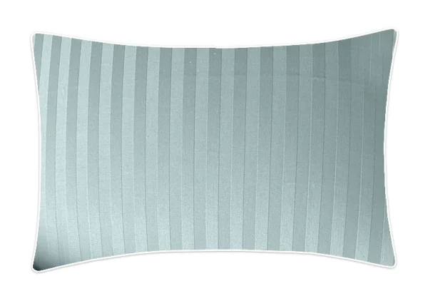 Poszewka adamaszkowa SAN ANTONIO sage mint z białą lamówką