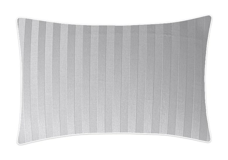 Poszewka adamaszkowa SAN ANTONIO szary jasny z białą lamówką