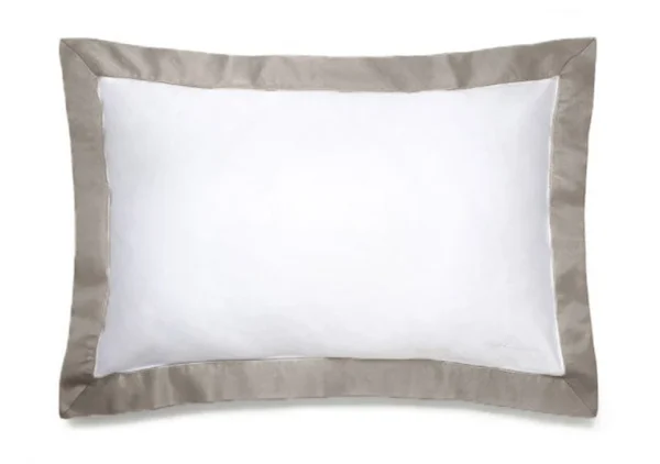 Poszewka PARIS biała z latte beż