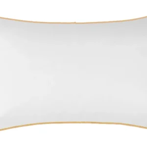 Poszewka satynowa SAN ANTONIO biała z beżową lamówką