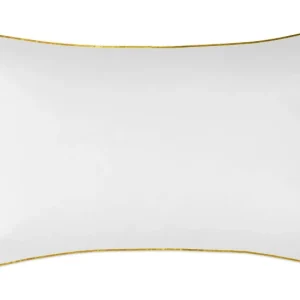 Poszewka satynowa SAN ANTONIO biała ze złotą lamówką