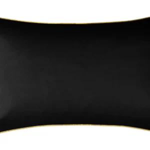 Poszewka satynowa SAN ANTONIO czarny ze złotą lamówką