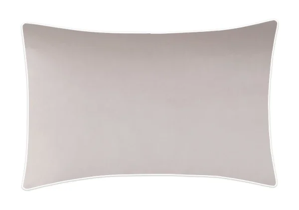 Poszewka satynowa SAN ANTONIO latte beż z białą lamówką