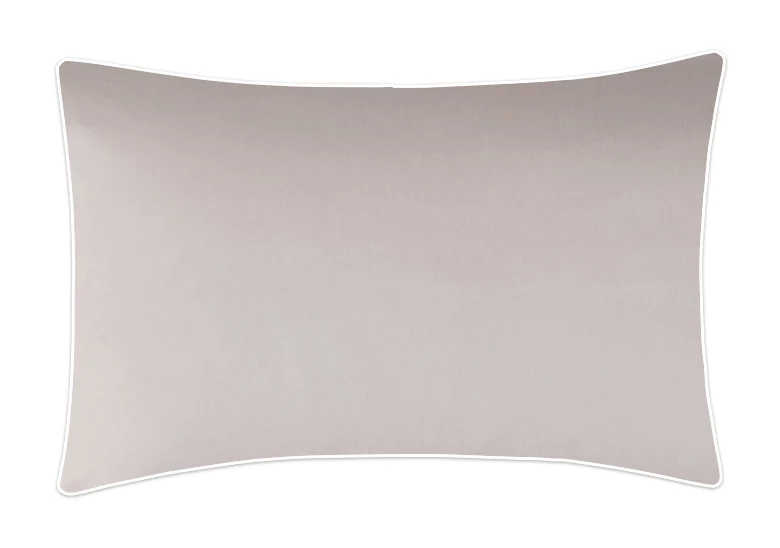 Poszewka satynowa SAN ANTONIO latte beż z białą lamówką