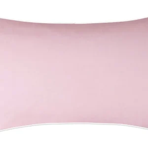 Poszewka satynowa SAN ANTONIO flamingo pink z białą lamówką