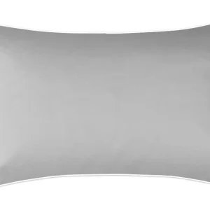 Poszewka satynowa SAN ANTONIO jasny szary z białą lamówką