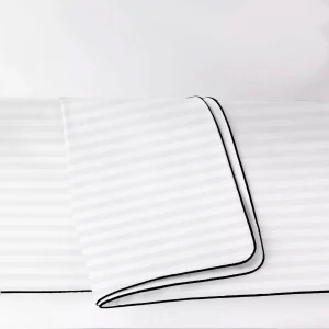 Poszwa adamaszkowa SAN ANTONIO biała z lamówką