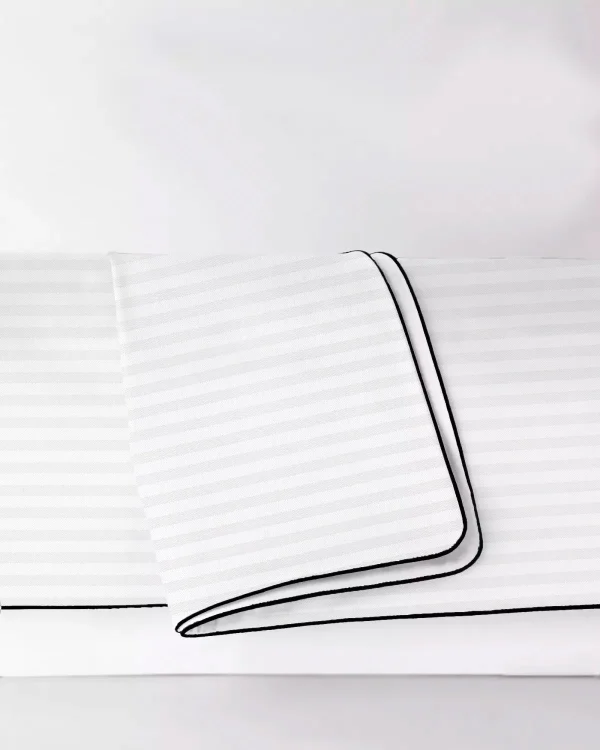 Poszwa adamaszkowa SAN ANTONIO biała z lamówką