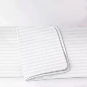 Poszwa adamaszkowa SAN ANTONIO biała z lamówką