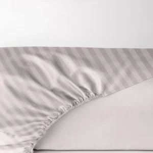 Prześcieradło adamaszkowe silver rose z gumką