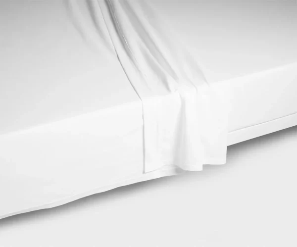Prześcieradło wierzchnie satynowe białe