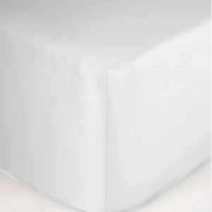 Prześcieradło satynowe białe z gumką