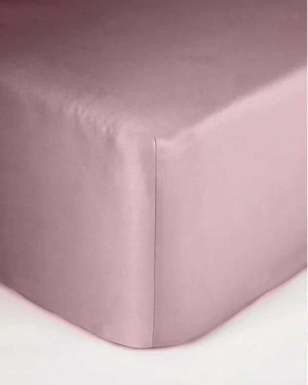 Prześcieradło satynowe flamingo pink z gumką