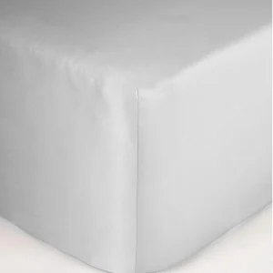 Prześcieradło satynowe szary jasny z gumką