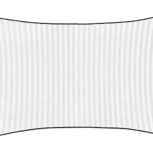 Poszewka adamaszkowa SAN ANTONIO biała z czarną lamówką