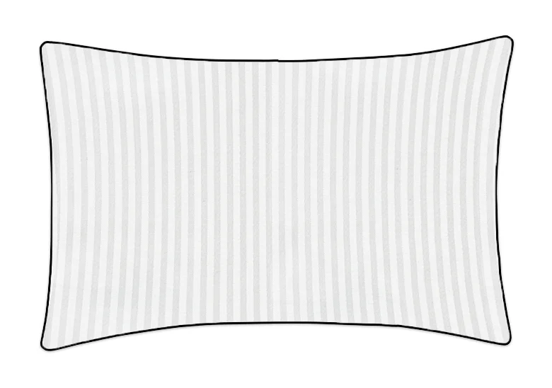 Poszewka adamaszkowa SAN ANTONIO biała z czarną lamówką