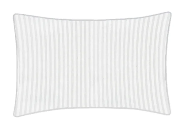 Poszewka adamaszkowa SAN ANTONIO biała ze srebrną lamówką