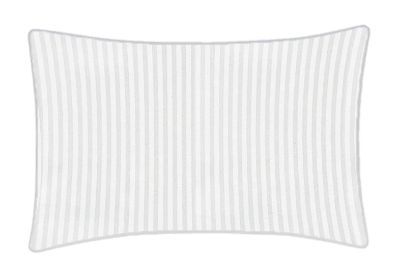 Poszewka adamaszkowa SAN ANTONIO biała ze srebrną lamówką