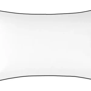 Poszewka satynowa SAN ANTONIO biała z czarną lamówką