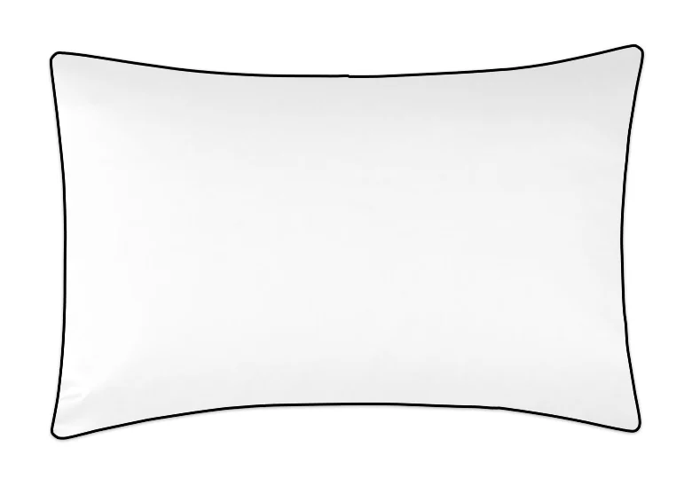 Poszewka satynowa SAN ANTONIO biała z czarną lamówką