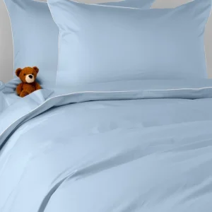 Pościel dziecięca SAN ANTONIO - frozen blue z białą lamówką
