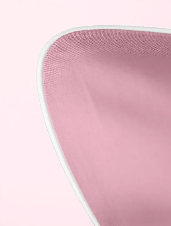 Pościel satynowa SAN ANTONIO - flamingo pink z białą lamówką