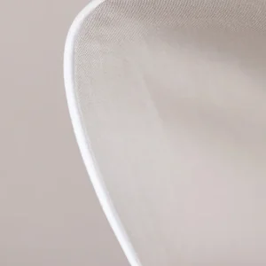 Pościel satynowa SAN ANTONIO - latte beż z białą lamówką