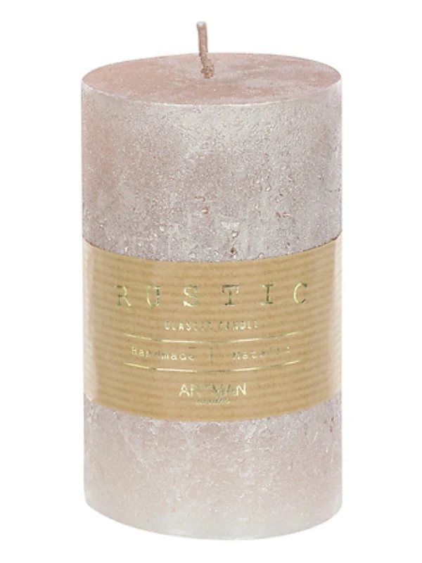 Świeca – Rustic metallic – szampański