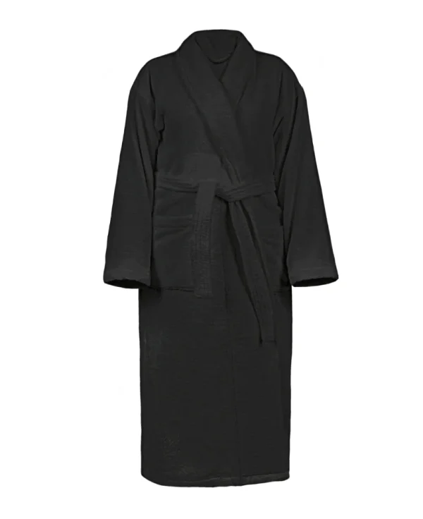 Szlafrok welurowy BASIC - czarny