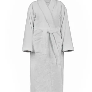 Szlafrok welurowy BASIC - szary jasny