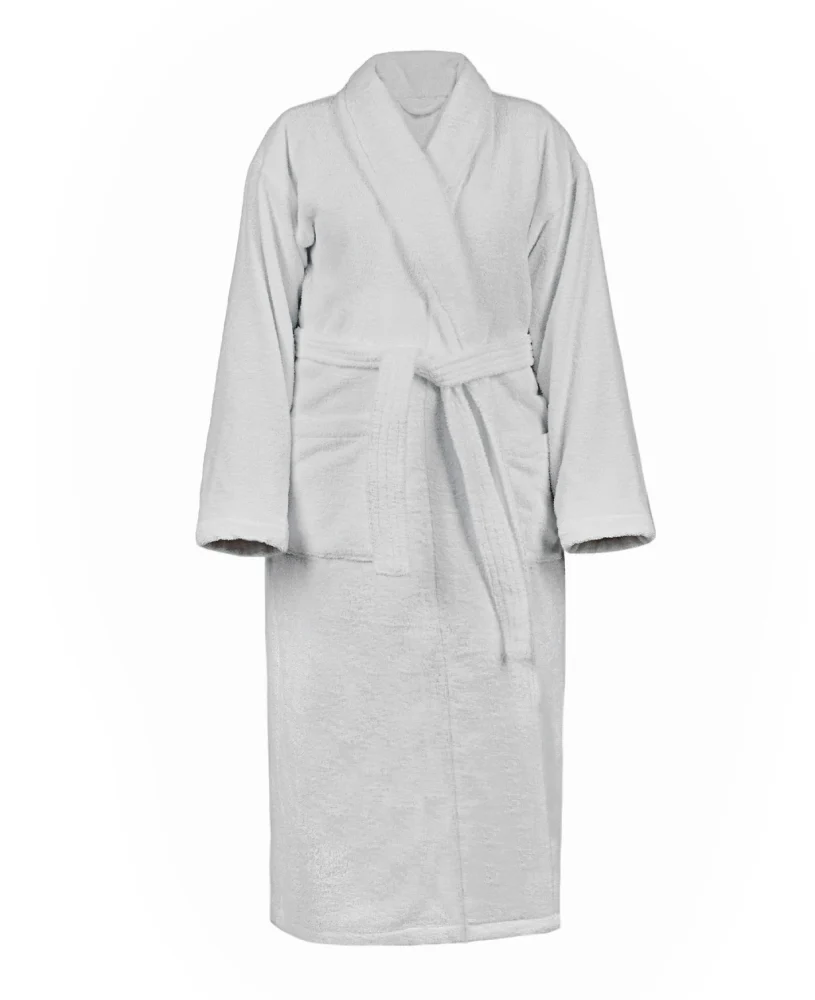 Szlafrok welurowy BASIC – szary jasny