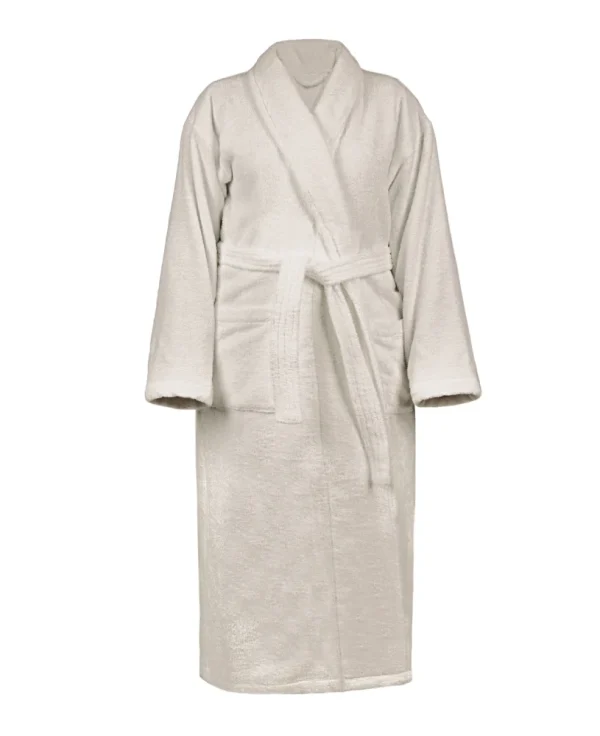 Szlafrok welurowy BASIC - taupe