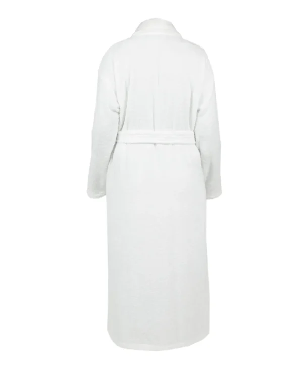 Szlafrok welurowy BASIC - biały