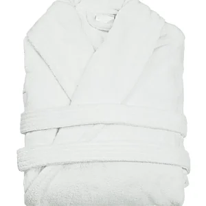 Szlafrok welurowy BASIC - biały