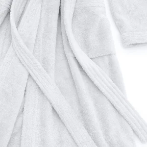 Szlafrok welurowy BASIC - biały