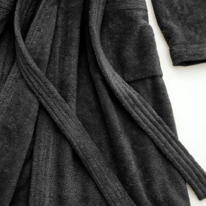 Szlafrok welurowy BASIC - czarny