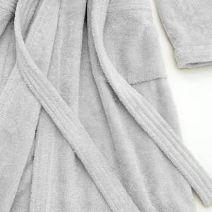 Szlafrok welurowy BASIC - szary jasny