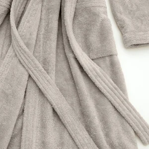 Szlafrok welurowy BASIC - taupe