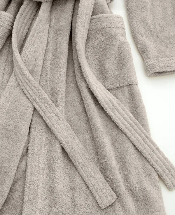 Szlafrok welurowy BASIC - taupe