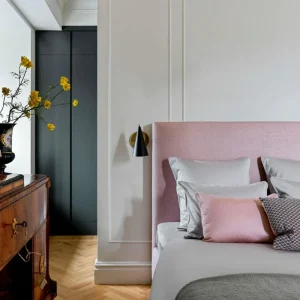 Pościel satynowa SAN ANTONIO - szary jasny z białą lamówką