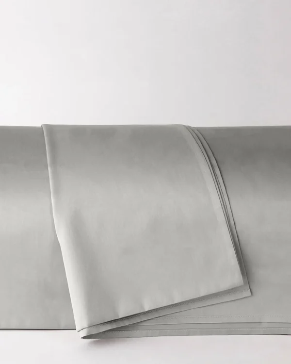 Prześcieradło wierzchnie satynowe szary jasny