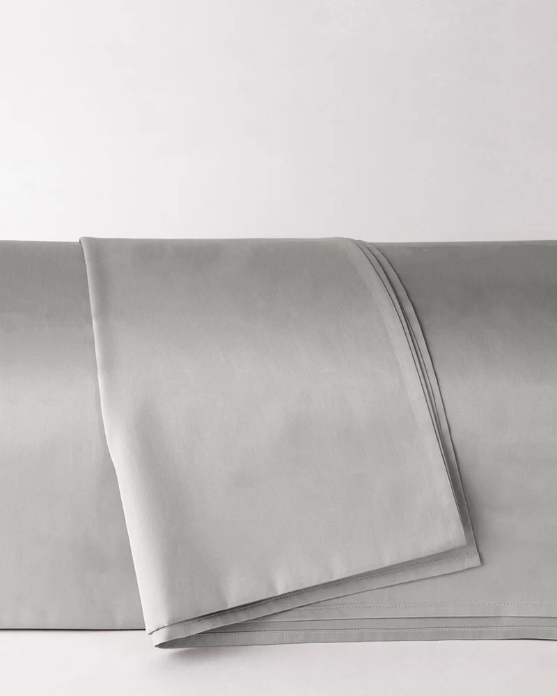 Prześcieradło wierzchnie satynowe szary jasny