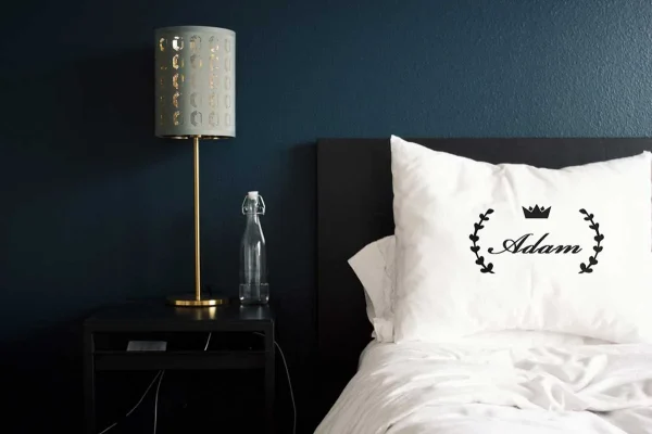 Komplet pościeli bawełna perkal z haftowanymi imionami