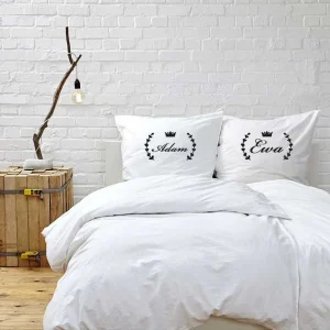 Komplet pościeli bawełna perkal z haftowanymi imionami